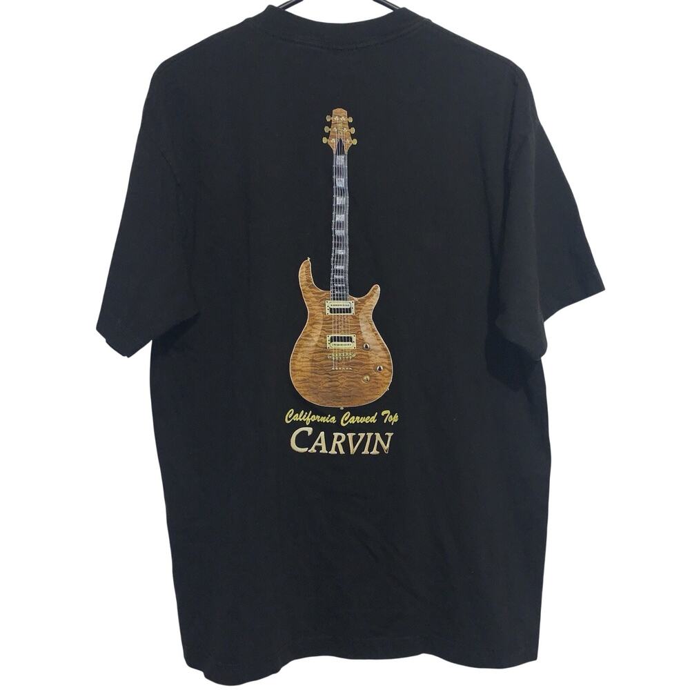Vintage 90s Carvin Guitar Black Alstyle Apparel & Activewear Shirt L